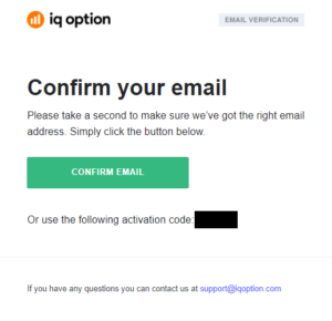E-mail IQ Option